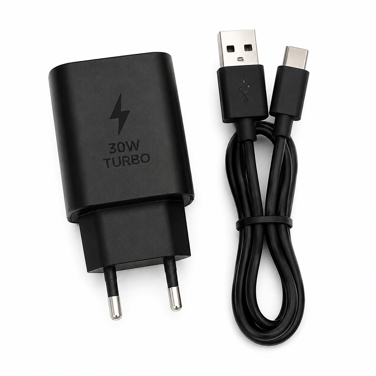 Carregador Rápido 30W com Cabo USB-C Compatível com Android