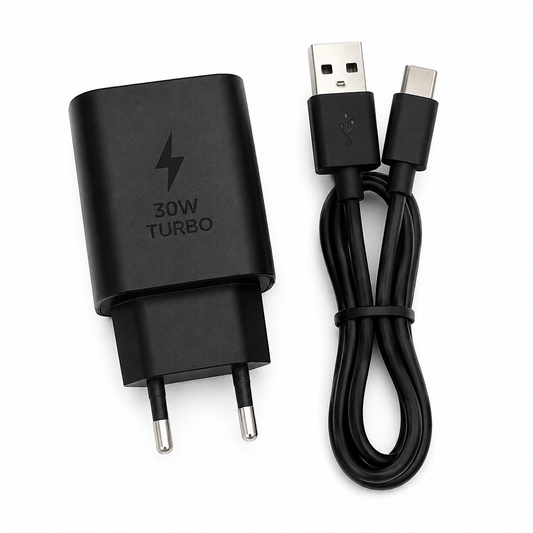 Carregador Rápido 30W com Cabo USB-C Compatível com Android